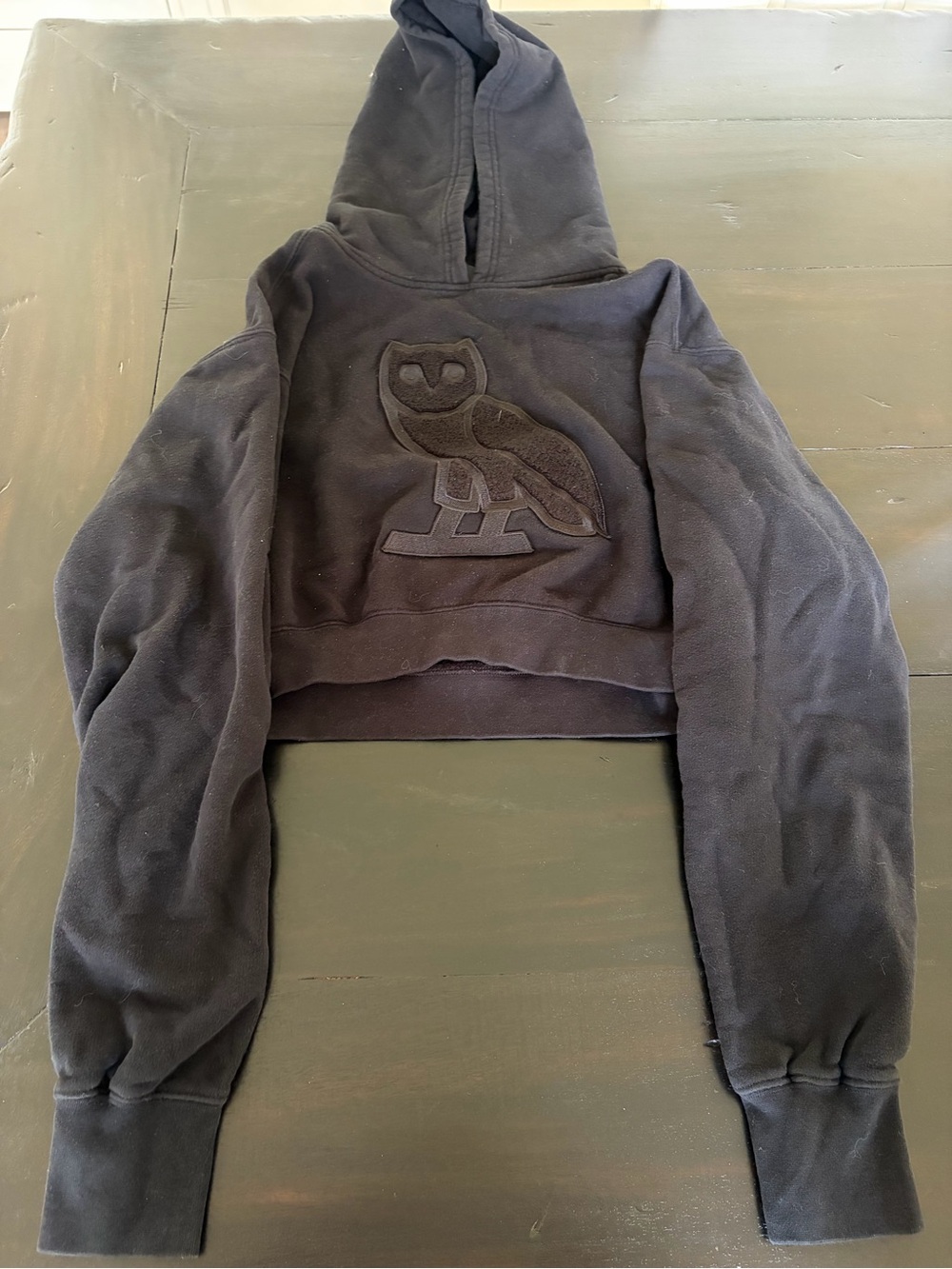 OVO Black Hoodie with Gold Owl Tag